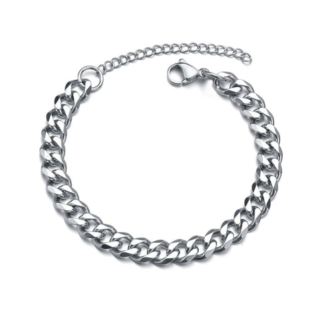 2022 New Stainless Steel Men's Cuban Bracelet Design Sense Niche Titanium  Steel Color Cuban Chain Does Not Fade Fashion Bracelet