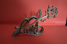 3d Print Art featuring the Word Love and a Rose