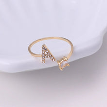 Fashion 26 Initial Letter Ring Silver Color Personality Finger Rings Women Simple Elegant Jewelry Friendship Gift Wholesale