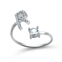 Fashion 26 Initial Letter Ring Silver Color Personality Finger Rings Women Simple Elegant Jewelry Friendship Gift Wholesale