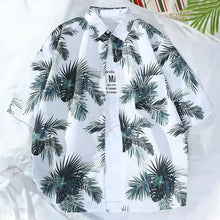 Shirts for Men Short Sleeve Breathable Stylish Summer Hawaiian Shirts Vintage Printed Turn Down Collar Buttons Casual Shirt Top