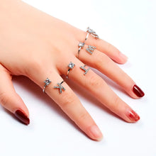 Fashion 26 Initial Letter Ring Silver Color Personality Finger Rings Women Simple Elegant Jewelry Friendship Gift Wholesale