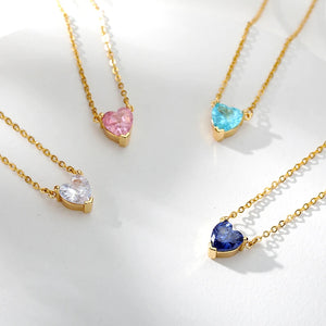 Heart Necklace for Women Stainless Steel Gold Color CZ Pendant Necklace Korean Fashion Cute Crystal Couple Jewerly collier femme