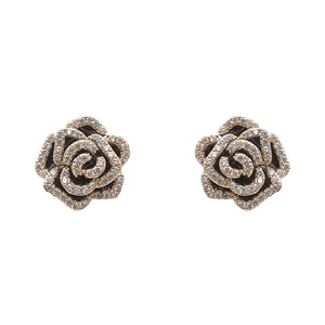 2024 New Arrival Zeojrlly Women Classic  Stud Earrings  Korean Rose Rhinestone Earrings Women Simple  Small Earrings Jewelry