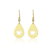 Stainless Steel Handmade Small Teacup Alice In Wonderland Tea Party And Saucer Lovers Drop Earrings Jewelry Gifts