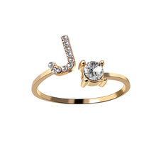 Fashion 26 Initial Letter Ring Silver Color Personality Finger Rings Women Simple Elegant Jewelry Friendship Gift Wholesale