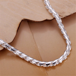 DOTEFFIL 925 Sterling Silver 24K Gold Bracelets 4mm Snake Chain Screw Fits European Charm 20cm DIY Fashion Jewelry Women Gift