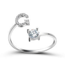 Fashion 26 Initial Letter Ring Silver Color Personality Finger Rings Women Simple Elegant Jewelry Friendship Gift Wholesale