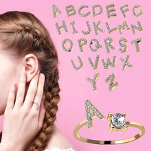 Fashion 26 Initial Letter Ring Silver Color Personality Finger Rings Women Simple Elegant Jewelry Friendship Gift Wholesale