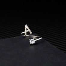 Fashion 26 Initial Letter Ring Silver Color Personality Finger Rings Women Simple Elegant Jewelry Friendship Gift Wholesale