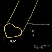 SHE WEIER Stainless Steel Chain Choker Neckless For Women Heart Star Round Pendant Necklace Korean Necklace Women Jewelry