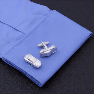 Matte Cufflinks Car mens Suit Accessories Dress Shirts Brushed Cuff Links With High Quality Gift Box