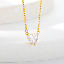 Heart Necklace for Women Stainless Steel Gold Color CZ Pendant Necklace Korean Fashion Cute Crystal Couple Jewerly collier femme