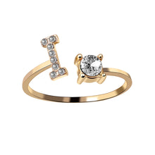 Fashion 26 Initial Letter Ring Silver Color Personality Finger Rings Women Simple Elegant Jewelry Friendship Gift Wholesale
