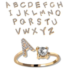 Fashion 26 Initial Letter Ring Silver Color Personality Finger Rings Women Simple Elegant Jewelry Friendship Gift Wholesale