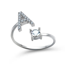 Fashion 26 Initial Letter Ring Silver Color Personality Finger Rings Women Simple Elegant Jewelry Friendship Gift Wholesale