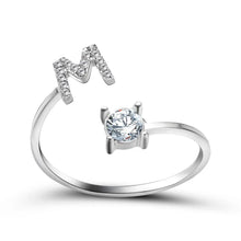Fashion 26 Initial Letter Ring Silver Color Personality Finger Rings Women Simple Elegant Jewelry Friendship Gift Wholesale