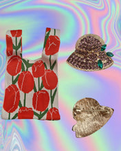 Cool Package 1-Tulip/Rose design bag with Hat Brooch