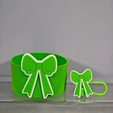 Cute Bow Silicone Boot Bottom Sleeve Cover for Stanley Tumbler Cup Protection Case 10mm Straw Covers Cap For Stanley Cup