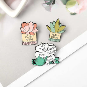 Badge Pin Jewelry Accessories Travel Commemorative Gardening Badge Lapel Pin Lapel Brooch Brooches Pin Plant Brooch Enamel Pin