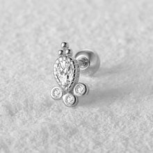 CANNER 1PC Real 925 Silver Stud Earring Small Zircon Earrings For Women Ear Bone Nail Lip Piercing Body Wedding Gifts Jewelry