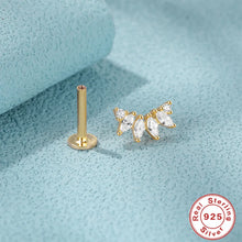CANNER 1PC Real 925 Silver Stud Earring Small Zircon Earrings For Women Ear Bone Nail Lip Piercing Body Wedding Gifts Jewelry