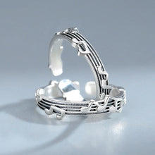 Korean Style Music Symbol Rings for Men Women Jewelry Gifts Adjustable Size