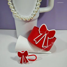 Cute Bow Silicone Boot Bottom Sleeve Cover for Stanley Tumbler Cup Protection Case 10mm Straw Covers Cap For Stanley Cup