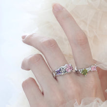Korean version of ring for women wholesale color zircon niche design, light luxury, sweet and cool style, versatile open ring