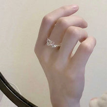 2025 New Korean Silver Color Four Pointed Star Rings For Women Simple Y2k Cross Star Opening Adjustable Finger Ring Jewelry Gift