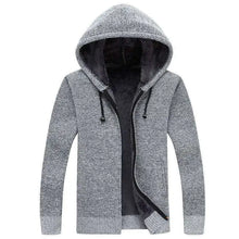 Winter Men Sweatercoat Hooded knit Cardigan Coat Men's Fleece Knitted Sweater Jackets Casual Solid Cardigan Sweater Man Clothes