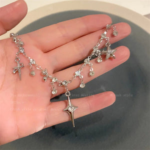 Trending Style Shiny Pendant Necklace For Women Korean Fashion Sweet Clavicle Chains Choker Wedding Party Birthday Gifts Jewеlry