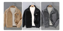 Winter New Men's Jacket Warm Corduroy Cotton Padded Jackets Simple Bread Men Clothing Parkas Coats for Men
