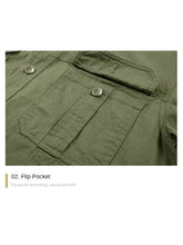 Summer Short Sleeve Shirt Men 100 Cotton Refreshing Breathable Sweat Absorbing Shirt Climbing Work Clothes Pocket Fishing Shirt