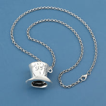 Alice in Wonderland Vintage Hat Pendant Link Chain Necklace Alloy Pendant Jewelry Accesories For Women Jewelry Gift