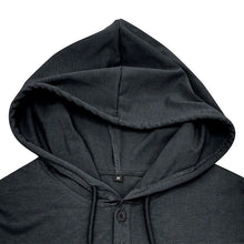 Men's Short-sleeved T-shirts for Sports and Fitness American-style Henley Shirt Hooded Top