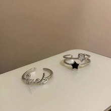 Korean Kpop Fashion Star Zircon Rings for Women Girls Double Layer Open Ring Aesthetic Jewelry Y2k Accessories 2025 New Trend