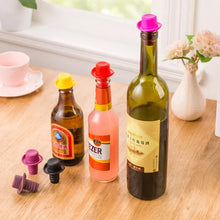 New Silicone Bottle Stopper for Bottles Cap Wine Cork Wine Pourer Stopper Silicone Caps Cute Top Hat Fresh-keeping Gel Cork Bar