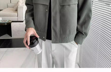 Winter Men Clothing Short Woolen Jackets for Men High-end Stand-up Collar Korean Fashion Zipper Loose Casual Coats Men