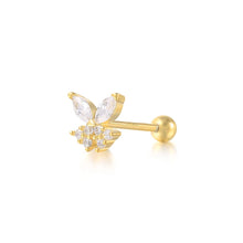 CANNER 1PC Real 925 Silver Stud Earring Small Zircon Earrings For Women Ear Bone Nail Lip Piercing Body Wedding Gifts Jewelry