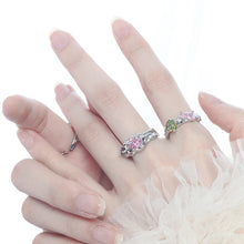 Korean version of ring for women wholesale color zircon niche design, light luxury, sweet and cool style, versatile open ring