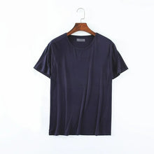 Men's T-shirt Short Sleeve Loose O-Neck T-shirt Summer Large Size Undershirt Couple T-shirt Solid Color Men's Top T-shirt
