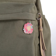 Cute And Beautiful Flower Fairy Metal Enamel Brooch Cartoon Flower Ocean Girl Head Portrait Pin Badge Clothing Bag Accessories