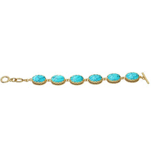 5 Colors Synthetic Turquoises Bracelet For Women Gold Color Fashion Red White Blue Stone Fashion Women Bangle