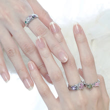 Korean version of ring for women wholesale color zircon niche design, light luxury, sweet and cool style, versatile open ring