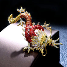 CINDY XIANG Rhinestone China Dragon Brooch Enamel Pin Zodiac Design Jewelry 2 Colors Available Fashion Accessories