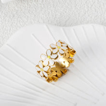 Korean Fashion Little Daisy Rings for Women Girl Fresh Style Accessories Fancy Cute Stainless Steel Ring Gift Statement Jewelry