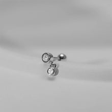 CANNER 1PC Real 925 Silver Stud Earring Small Zircon Earrings For Women Ear Bone Nail Lip Piercing Body Wedding Gifts Jewelry