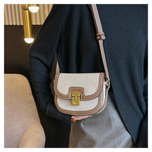 2025 New! Korean Minimalist Color - Block Single - Shoulder Crossbody Bag, Retro Saddle Style, Versatile Underarm Tote