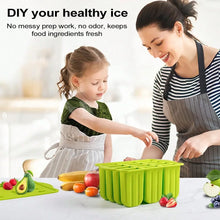 Popsicles Mold Reusable Easy-Release Silicone Homemade Maker Ice Pop Mold Trays with 50 Popsicle Sticks Summer Gifts